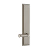 Fifth Avenue Tall Plate with Georgetown Lever in Satin Nickel