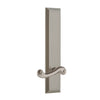 Fifth Avenue Tall Plate with Newport Lever in Satin Nickel