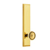 Fifth Avenue Tall Plate with Soleil Knob in Lifetime Brass