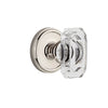Georgetown Rosette with Baguette Clear Crystal Knob in Polished Nickel