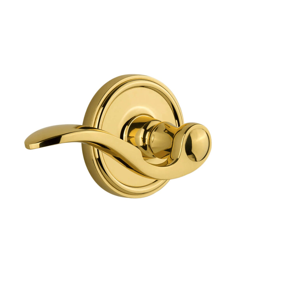 Georgetown Rosette with Bellagio Lever in Polished Brass