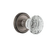 Georgetown Rosette with Brilliant Crystal Knob in Antique Pewter