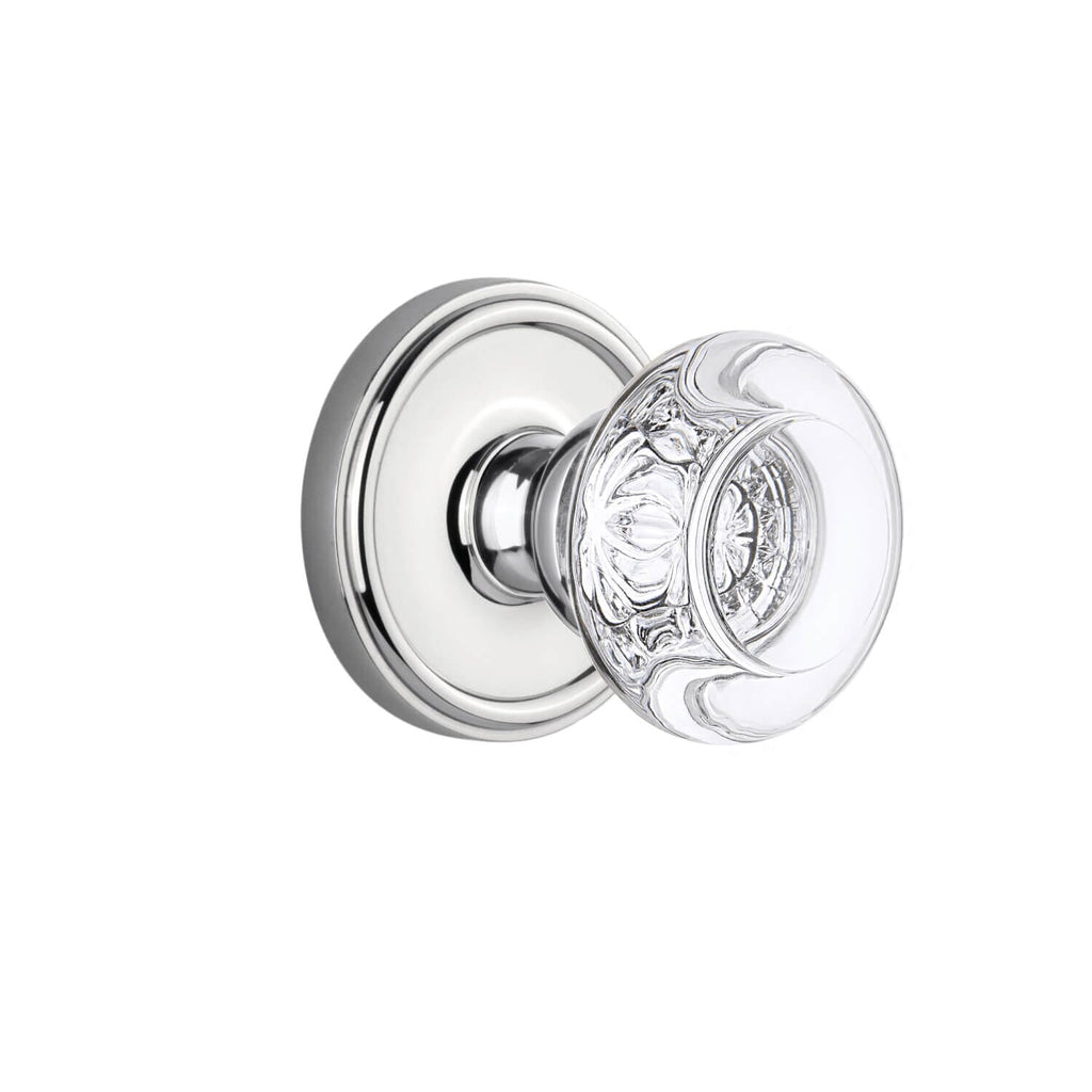 Georgetown Rosette with Bordeaux Crystal Knob in Bright Chrome