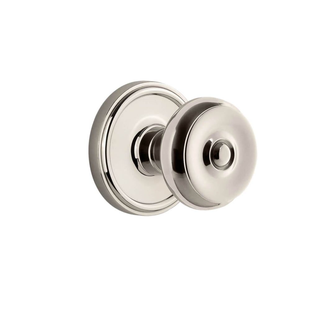 Georgetown Rosette with Bouton Knob in Polished Nickel