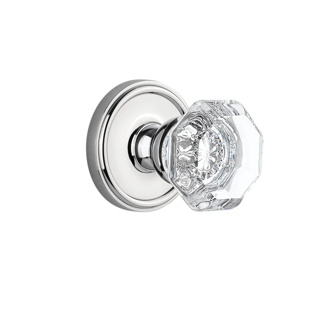 Georgetown Rosette with Chambord Crystal Knob in Bright Chrome