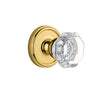 Georgetown Rosette with Chambord Crystal Knob in Polished Brass