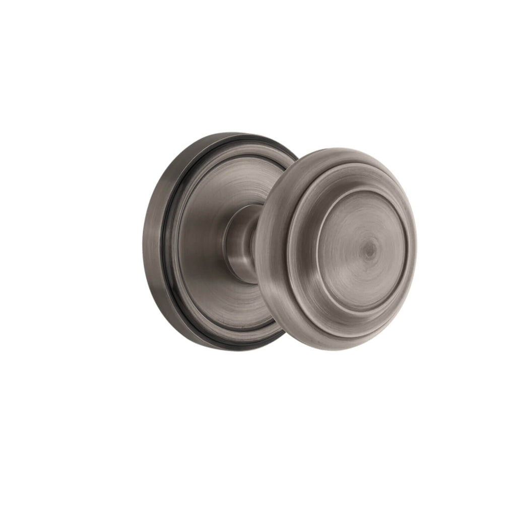 Georgetown Rosette with Circulaire Knob in Antique Pewter