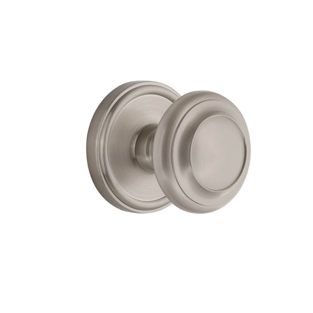 Georgetown Rosette with Circulaire Knob in Satin Nickel