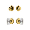 Georgetown Rosette Entry Set with Baguette Clear Crystal Knob in Lifetime Brass