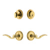 Georgetown Rosette Entry Set with Bellagio Lever in Lifetime Brass