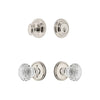Georgetown Rosette Entry Set with Brilliant Crystal Knob in Polished Nickel
