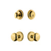 Georgetown Rosette Entry Set with Fifth Avenue Knob in Lifetime Brass