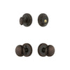 Georgetown Rosette Entry Set with Fifth Avenue Knob in Timeless Bronze