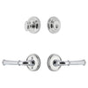 Georgetown Rosette Entry Set with Georgetown Lever in Bright Chrome