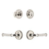 Georgetown Rosette Entry Set with Georgetown Lever in Polished Nickel