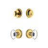 Georgetown Rosette Entry Set with Provence Crystal Knob in Lifetime Brass