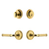 Georgetown Rosette Entry Set with Soleil Lever in Lifetime Brass