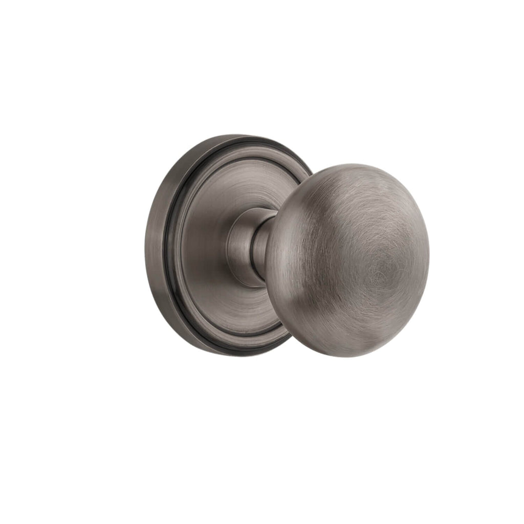 Georgetown Rosette with Fifth Avenue Knob in Antique Pewter
