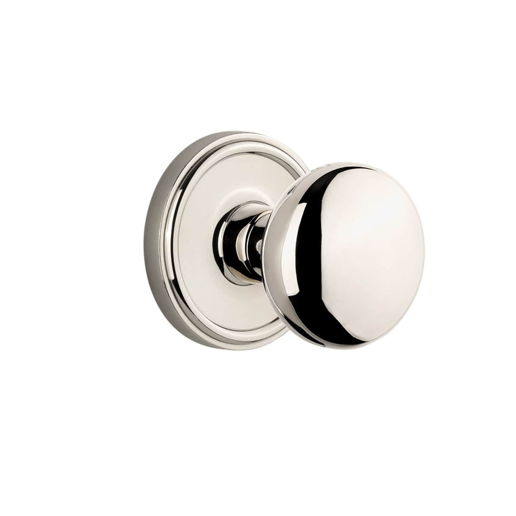 Georgetown Rosette with Fifth Avenue Knob in Polished Nickel