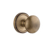 Georgetown Rosette with Fifth Avenue Knob in Vintage Brass