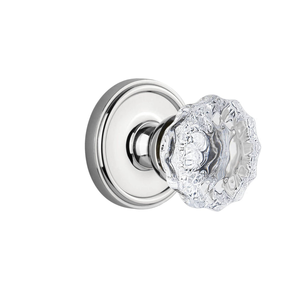 Georgetown Rosette with Fontainebleau Crystal Knob in Bright Chrome