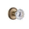 Georgetown Rosette with Fontainebleau Crystal Knob in Vintage Brass