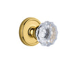 Georgetown Rosette with Fontainebleau Crystal Knob in Lifetime Brass