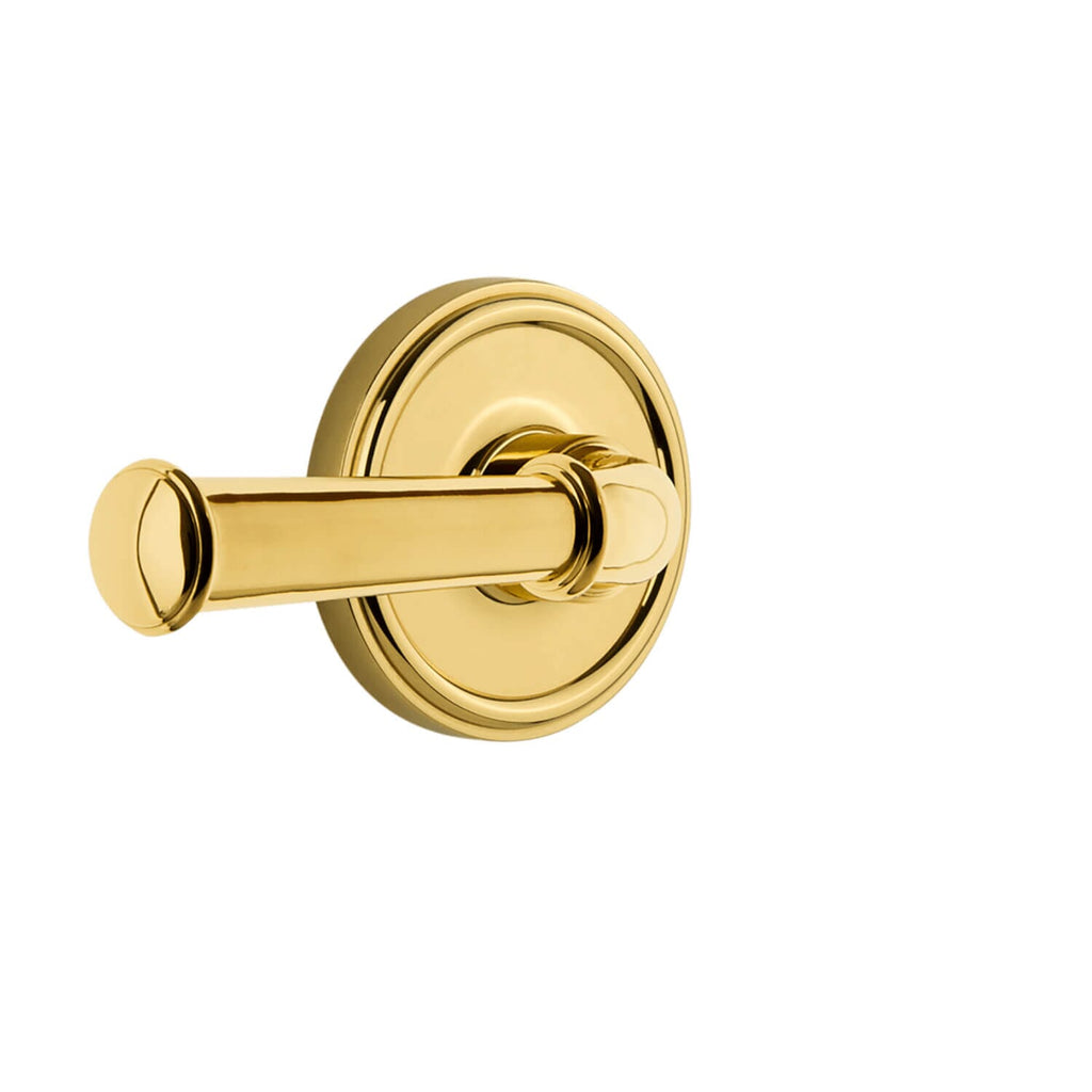 Georgetown Rosette with Georgetown Lever in Lifetime Brass