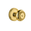 Georgetown Rosette with Parthenon Knob in Polished Brass