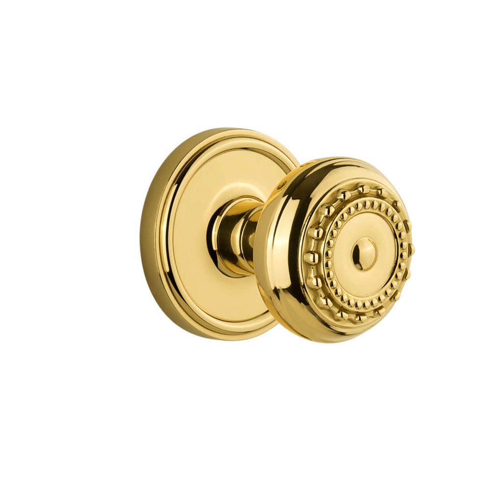 Georgetown Rosette with Parthenon Knob in Lifetime Brass
