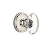 Georgetown Rosette with Provence Crystal Knob in Polished Nickel