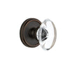 Georgetown Rosette with Provence Crystal Knob in Timeless Bronze