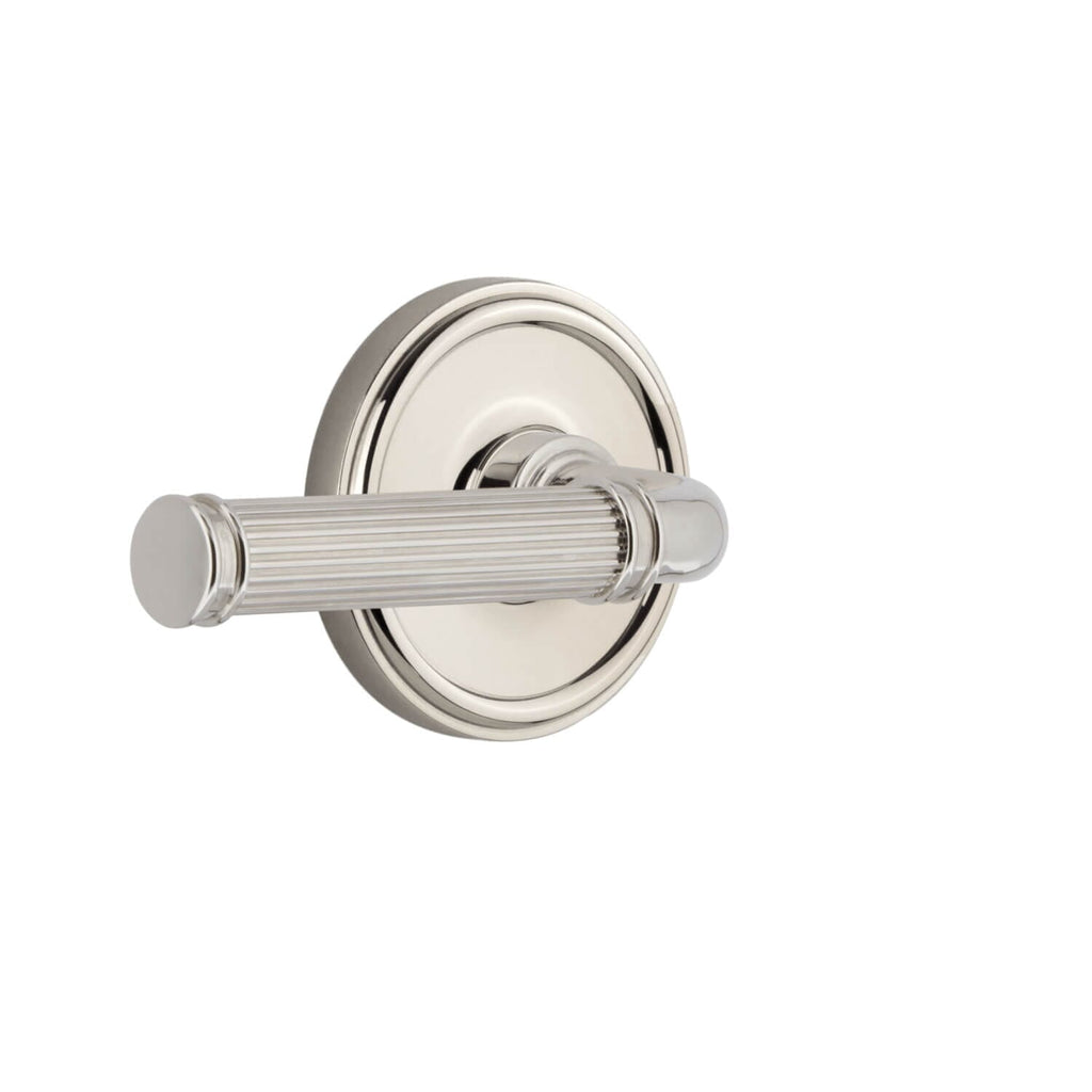 Georgetown Rosette with Soleil Lever in Polished Nickel