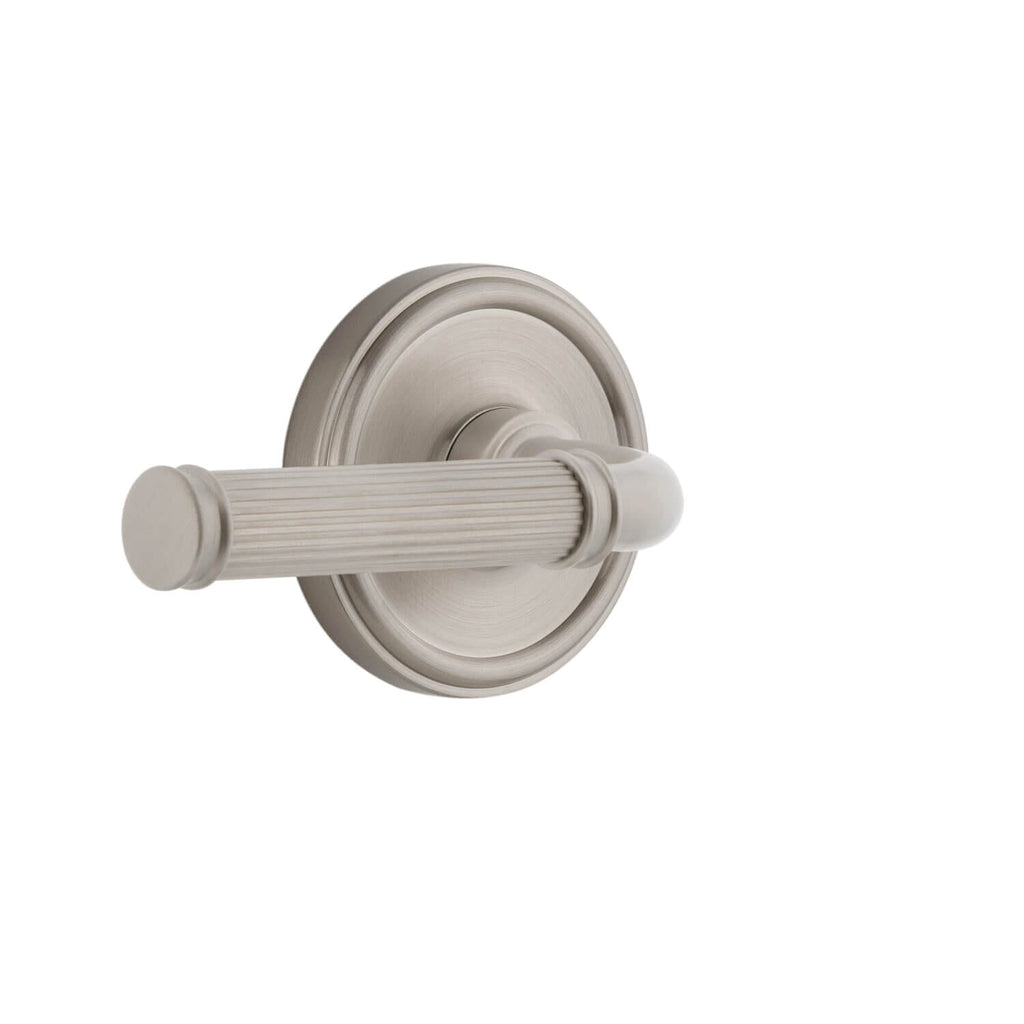 Georgetown Rosette with Soleil Lever in Satin Nickel