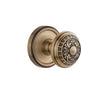 Georgetown Rosette with Windsor Knob in Vintage Brass