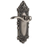 Grande Victorian Long Plate with Bellagio Lever in Antique Pewter