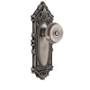 Grande Victorian Long Plate with Bouton Knob in Antique Pewter