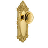 Grande Victorian Long Plate with Circulaire Knob in Polished Brass