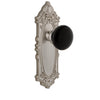 Grande Victorian Long Plate with Coventry Knob in Satin Nickel