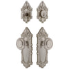 Grande Victorian Long Plate Entry Set with Circulaire Knob in Satin Nickel