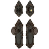 Grande Victorian Long Plate Entry Set with Circulaire Knob in Timeless Bronze