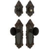 Grande Victorian Long Plate Entry Set with Coventry Knob in Timeless Bronze