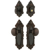 Grande Victorian Long Plate Entry Set with Fifth Avenue Knob in Timeless Bronze