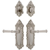 Grande Victorian Long Plate Entry Set with Georgetown Lever in Satin Nickel