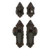 Grande Victorian Long Plate Entry Set with Grande Victorian Knob in Timeless Bronze