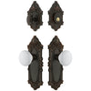 Grande Victorian Long Plate Entry Set with Hyde Park Knob in Timeless Bronze