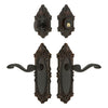 Grande Victorian Long Plate Entry Set with Portofino Lever in Timeless Bronze