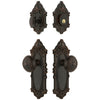 Grande Victorian Long Plate Entry Set with Windsor Knob in Timeless Bronze