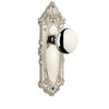 Grande Victorian Long Plate with Fifth Avenue Knob in Polished Nickel