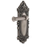 Grande Victorian Long Plate with Georgetown Lever in Antique Pewter
